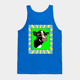 Funny Cow With Sunglasses Muh Tank Top